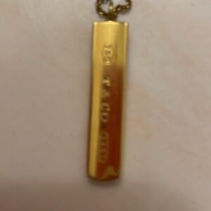 Tiffany & Co bar yellow gold pendant necklace. 1837 collection! Hard to find!!!!
